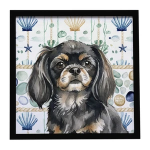 Black and Tan Tibetan Spaniel Coastal Sea Glass Framed Metal Print Bathroom, Kitchen, Office, Home Decor Wall Art Ready to Hang, Square, 8X8 Black and Tan Tibetan Spaniel Coastal Sea Glass Framed Metal Print Bathroom, Kitchen, Office, Home Decor Wall Art Ready to Hang, Square, 8X8