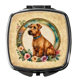 Irish Terrier and Flowers Compact Mirror Decorative Travel Makeup Mirror for Women Girls Gifts Pocket Makeup Mirror Folding Handheld Irish Terrier and Flowers Compact Mirror Decorative Travel Makeup Mirror for Women Girls Gifts Pocket Makeup Mirror Folding Handheld