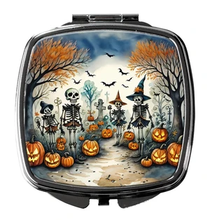 Calacas Skeletons Spooky Halloween Compact Mirror Decorative Travel Makeup Mirror for Women Girls Gifts Pocket Makeup Mirror Folding Handheld Calacas Skeletons Spooky Halloween Compact Mirror Decorative Travel Makeup Mirror for Women Girls Gifts Pocket Makeup Mirror Folding Handheld