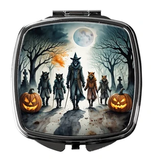 Werewolves Spooky Halloween Compact Mirror Decorative Travel Makeup Mirror for Women Girls Gifts Pocket Makeup Mirror Folding Handheld Werewolves Spooky Halloween Compact Mirror Decorative Travel Makeup Mirror for Women Girls Gifts Pocket Makeup Mirror Folding Handheld