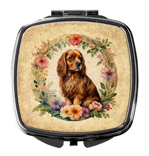 Sussex Spaniel and Flowers Compact Mirror Decorative Travel Makeup Mirror for Women Girls Gifts Pocket Makeup Mirror Folding Handheld Sussex Spaniel and Flowers Compact Mirror Decorative Travel Makeup Mirror for Women Girls Gifts Pocket Makeup Mirror Folding Handheld