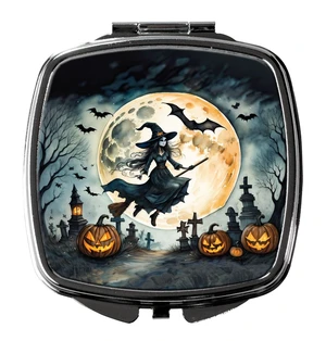 Flying Witch Spooky Halloween Compact Mirror Decorative Travel Makeup Mirror for Women Girls Gifts Pocket Makeup Mirror Folding Handheld Flying Witch Spooky Halloween Compact Mirror Decorative Travel Makeup Mirror for Women Girls Gifts Pocket Makeup Mirror Folding Handheld