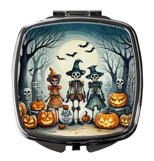 Calacas Skeletons Spooky Halloween Compact Mirror Decorative Travel Makeup Mirror for Women Girls Gifts Pocket Makeup Mirror Folding Handheld Calacas Skeletons Spooky Halloween Compact Mirror Decorative Travel Makeup Mirror for Women Girls Gifts Pocket Makeup Mirror Folding Handheld
