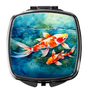 Koi Fish Compact Mirror Decorative Travel Makeup Mirror for Women Girls Gifts Pocket Makeup Mirror Folding Handheld Koi Fish Compact Mirror Decorative Travel Makeup Mirror for Women Girls Gifts Pocket Makeup Mirror Folding Handheld