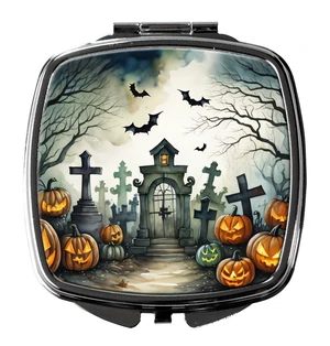Graveyard Spooky Halloween Compact Mirror Decorative Travel Makeup Mirror for Women Girls Gifts Pocket Makeup Mirror Folding Handheld Graveyard Spooky Halloween Compact Mirror Decorative Travel Makeup Mirror for Women Girls Gifts Pocket Makeup Mirror Folding Handheld