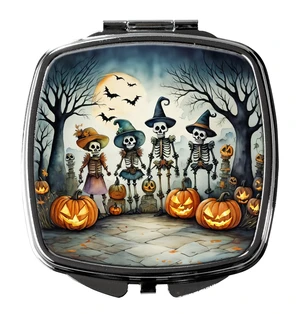 Calacas Skeletons Spooky Halloween Compact Mirror Decorative Travel Makeup Mirror for Women Girls Gifts Pocket Makeup Mirror Folding Handheld Calacas Skeletons Spooky Halloween Compact Mirror Decorative Travel Makeup Mirror for Women Girls Gifts Pocket Makeup Mirror Folding Handheld