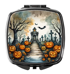 Marigold Spooky Halloween Compact Mirror Decorative Travel Makeup Mirror for Women Girls Gifts Pocket Makeup Mirror Folding Handheld Marigold Spooky Halloween Compact Mirror Decorative Travel Makeup Mirror for Women Girls Gifts Pocket Makeup Mirror Folding Handheld