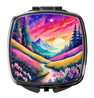 Colorful Phlox Compact Mirror Decorative Travel Makeup Mirror for Women Girls Gifts Pocket Makeup Mirror Folding Handheld Colorful Phlox Compact Mirror Decorative Travel Makeup Mirror for Women Girls Gifts Pocket Makeup Mirror Folding Handheld