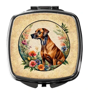 Rhodesian Ridgeback and Flowers Compact Mirror Decorative Travel Makeup Mirror for Women Girls Gifts Pocket Makeup Mirror Folding Handheld Rhodesian Ridgeback and Flowers Compact Mirror Decorative Travel Makeup Mirror for Women Girls Gifts Pocket Makeup Mirror Folding Handheld