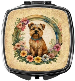 Norfolk Terrier and Flowers Compact Mirror Decorative Travel Makeup Mirror for Women Girls Gifts Pocket Makeup Mirror Folding Handheld Norfolk Terrier and Flowers Compact Mirror Decorative Travel Makeup Mirror for Women Girls Gifts Pocket Makeup Mirror Folding Handheld