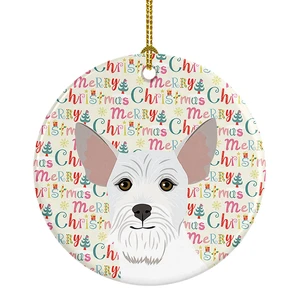 Schnauzer White #2 Christmas Ceramic Ornament Christmas Tree Hanging Decorations for Home Christmas Holiday, Party, Gift, 3 in, Multicolor Schnauzer White #2 Christmas Ceramic Ornament Christmas Tree Hanging Decorations for Home Christmas Holiday, Party, Gift, 3 in, Multicolor