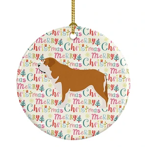 Mastin Epanol Spanish Mastiff Ceramic Ornament Christmas Tree Hanging Decorations for Home Christmas Holiday, Party, Gift, 3 in, Multicolor Mastin Epanol Spanish Mastiff Ceramic Ornament Christmas Tree Hanging Decorations for Home Christmas Holiday, Party, Gift, 3 in, Multicolor