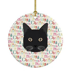 Chantilly Tiffany Cat Christmas Ceramic Ornament Christmas Tree Hanging Decorations for Home Christmas Holiday, Party, Gift, 3 in, Multicolor Chantilly Tiffany Cat Christmas Ceramic Ornament Christmas Tree Hanging Decorations for Home Christmas Holiday, Party, Gift, 3 in, Multicolor
