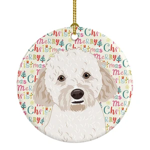 Doodle Cream #4 Christmas Ceramic Ornament Christmas Tree Hanging Decorations for Home Christmas Holiday, Party, Gift, 3 in, Multicolor Doodle Cream #4 Christmas Ceramic Ornament Christmas Tree Hanging Decorations for Home Christmas Holiday, Party, Gift, 3 in, Multicolor