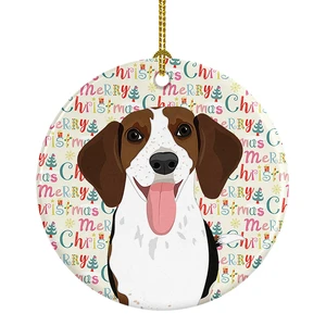 Beagle Tricolor Red Ticked #3 Christmas Ceramic Ornament Christmas Tree Hanging Decorations for Home Christmas Holiday, Party, Gift, 3 in, Multicolor Beagle Tricolor Red Ticked #3 Christmas Ceramic Ornament Christmas Tree Hanging Decorations for Home Christmas Holiday, Party, Gift, 3 in, Multicolor