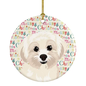 Shih-Tzu Gold #4 Christmas Ceramic Ornament Christmas Tree Hanging Decorations for Home Christmas Holiday, Party, Gift, 3 in, Multicolor Shih-Tzu Gold #4 Christmas Ceramic Ornament Christmas Tree Hanging Decorations for Home Christmas Holiday, Party, Gift, 3 in, Multicolor