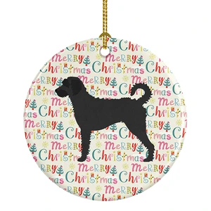 Labradoodle Merry Christmas Ceramic Ornament Christmas Tree Hanging Decorations for Home Christmas Holiday, Party, Gift, 3 in, Multicolor Labradoodle Merry Christmas Ceramic Ornament Christmas Tree Hanging Decorations for Home Christmas Holiday, Party, Gift, 3 in, Multicolor