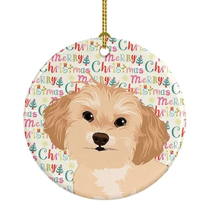 Shih-Tzu Gold #1 Christmas Ceramic Ornament Christmas Tree Hanging Decorations for Home Christmas Holiday, Party, Gift, 3 in, Multicolor Shih-Tzu Gold #1 Christmas Ceramic Ornament Christmas Tree Hanging Decorations for Home Christmas Holiday, Party, Gift, 3 in, Multicolor