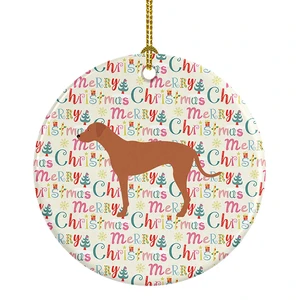 Rhodesian Ridgeback Merry Christmas Ceramic Ornament Christmas Tree Hanging Decorations for Home Christmas Holiday, Party, Gift, 3 in, Multicolor Rhodesian Ridgeback Merry Christmas Ceramic Ornament Christmas Tree Hanging Decorations for Home Christmas Holiday, Party, Gift, 3 in, Multicolor
