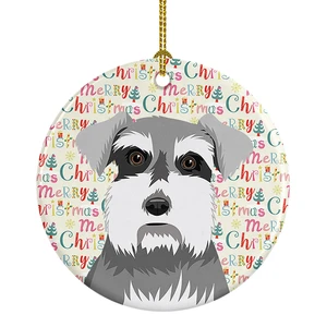 Schnauzer Salt and Pepper #1 Christmas Ceramic Ornament Christmas Tree Hanging Decorations for Home Christmas Holiday, Party, Gift, 3 in, Multicolor Schnauzer Salt and Pepper #1 Christmas Ceramic Ornament Christmas Tree Hanging Decorations for Home Christmas Holiday, Party, Gift, 3 in, Multicolor