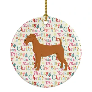 Irish Terrier Merry Christmas Ceramic Ornament Christmas Tree Hanging Decorations for Home Christmas Holiday, Party, Gift, 3 in, Multicolor Irish Terrier Merry Christmas Ceramic Ornament Christmas Tree Hanging Decorations for Home Christmas Holiday, Party, Gift, 3 in, Multicolor