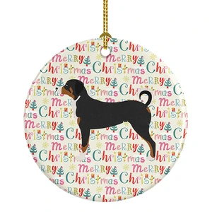 Appenzeller Sennenhund Merry Christmas Ceramic Ornament Christmas Tree Hanging Decorations for Home Christmas Holiday, Party, Gift, 3 in, Multicolor Appenzeller Sennenhund Merry Christmas Ceramic Ornament Christmas Tree Hanging Decorations for Home Christmas Holiday, Party, Gift, 3 in, Multicolor