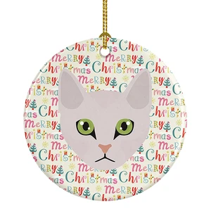 Burmilla Cat Christmas Ceramic Ornament Christmas Tree Hanging Decorations for Home Christmas Holiday, Party, Gift, 3 in, Multicolor Burmilla Cat Christmas Ceramic Ornament Christmas Tree Hanging Decorations for Home Christmas Holiday, Party, Gift, 3 in, Multicolor