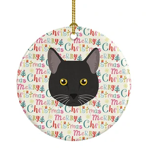 Bombay Cat Christmas Ceramic Ornament Christmas Tree Hanging Decorations for Home Christmas Holiday, Party, Gift, 3 in, Multicolor Bombay Cat Christmas Ceramic Ornament Christmas Tree Hanging Decorations for Home Christmas Holiday, Party, Gift, 3 in, Multicolor