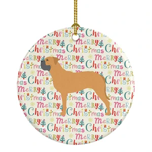 Bullmastiff Merry Christmas Ceramic Ornament Christmas Tree Hanging Decorations for Home Christmas Holiday, Party, Gift, 3 in, Multicolor Bullmastiff Merry Christmas Ceramic Ornament Christmas Tree Hanging Decorations for Home Christmas Holiday, Party, Gift, 3 in, Multicolor