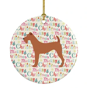Irish Terrier Merry Christmas Ceramic Ornament Christmas Tree Hanging Decorations for Home Christmas Holiday, Party, Gift, 3 in, Multicolor Irish Terrier Merry Christmas Ceramic Ornament Christmas Tree Hanging Decorations for Home Christmas Holiday, Party, Gift, 3 in, Multicolor