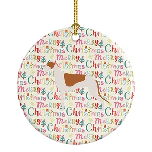 Greyhound Merry Christmas Ceramic Ornament Christmas Tree Hanging Decorations for Home Christmas Holiday, Party, Gift, 3 in, Multicolor Greyhound Merry Christmas Ceramic Ornament Christmas Tree Hanging Decorations for Home Christmas Holiday, Party, Gift, 3 in, Multicolor