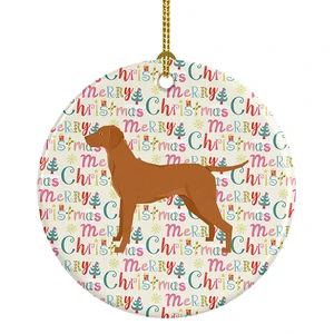 Vizsla Merry Christmas Ceramic Ornament Christmas Tree Hanging Decorations for Home Christmas Holiday, Party, Gift, 3 in, Multicolor Vizsla Merry Christmas Ceramic Ornament Christmas Tree Hanging Decorations for Home Christmas Holiday, Party, Gift, 3 in, Multicolor