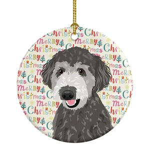 Doodle Silver #2 Christmas Ceramic Ornament Christmas Tree Hanging Decorations for Home Christmas Holiday, Party, Gift, 3 in, Multicolor Doodle Silver #2 Christmas Ceramic Ornament Christmas Tree Hanging Decorations for Home Christmas Holiday, Party, Gift, 3 in, Multicolor