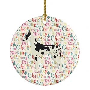 Great Dane Merry Christmas Ceramic Ornament Christmas Tree Hanging Decorations for Home Christmas Holiday, Party, Gift, 3 in, Multicolor Great Dane Merry Christmas Ceramic Ornament Christmas Tree Hanging Decorations for Home Christmas Holiday, Party, Gift, 3 in, Multicolor