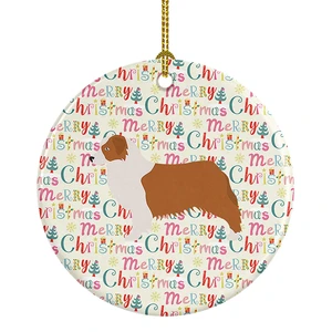 Australian Shepherd Dog Merry Christmas Ceramic Ornament Christmas Tree Hanging Decorations for Home Christmas Holiday, Party, Gift, 3 in, Multicolor Australian Shepherd Dog Merry Christmas Ceramic Ornament Christmas Tree Hanging Decorations for Home Christmas Holiday, Party, Gift, 3 in, Multicolor