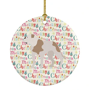 American Bulldog Merry Christmas Ceramic Ornament Christmas Tree Hanging Decorations for Home Christmas Holiday, Party, Gift, 3 in, Multicolor American Bulldog Merry Christmas Ceramic Ornament Christmas Tree Hanging Decorations for Home Christmas Holiday, Party, Gift, 3 in, Multicolor