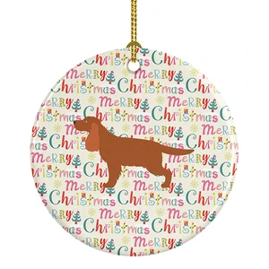 English Cocker Spaniel Merry Christmas Ceramic Ornament Christmas Tree Hanging Decorations for Home Christmas Holiday, Party, Gift, 3 in, Multicolor English Cocker Spaniel Merry Christmas Ceramic Ornament Christmas Tree Hanging Decorations for Home Christmas Holiday, Party, Gift, 3 in, Multicolor