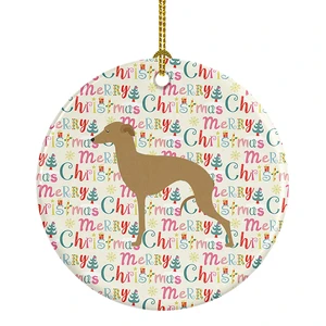 Italian Greyhound Merry Christmas Ceramic Ornament Christmas Tree Hanging Decorations for Home Christmas Holiday, Party, Gift, 3 in, Multicolor Italian Greyhound Merry Christmas Ceramic Ornament Christmas Tree Hanging Decorations for Home Christmas Holiday, Party, Gift, 3 in, Multicolor