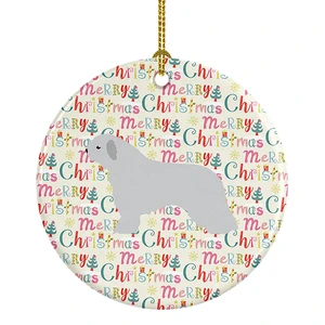 Spanish Water Dog Merry Christmas Ceramic Ornament Christmas Tree Hanging Decorations for Home Christmas Holiday, Party, Gift, 3 in, Multicolor Spanish Water Dog Merry Christmas Ceramic Ornament Christmas Tree Hanging Decorations for Home Christmas Holiday, Party, Gift, 3 in, Multicolor