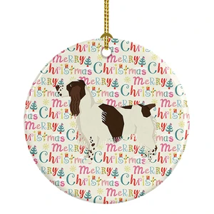 English Springer Spaniel Merry Christmas Ceramic Ornament Christmas Tree Hanging Decorations for Home Christmas Holiday, Party, Gift, 3 in, Multicolor English Springer Spaniel Merry Christmas Ceramic Ornament Christmas Tree Hanging Decorations for Home Christmas Holiday, Party, Gift, 3 in, Multicolor