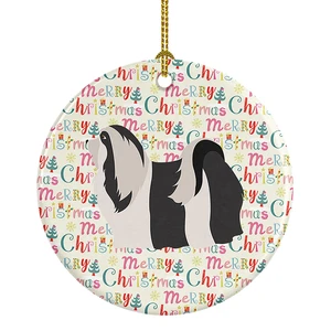 Havanese Merry Christmas Ceramic Ornament Christmas Tree Hanging Decorations for Home Christmas Holiday, Party, Gift, 3 in, Multicolor Havanese Merry Christmas Ceramic Ornament Christmas Tree Hanging Decorations for Home Christmas Holiday, Party, Gift, 3 in, Multicolor