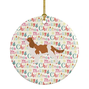 Cavalier King Charles Spaniel Merry Christmas Ceramic Ornament Christmas Tree Hanging Decorations for Home Christmas Holiday, Party, Gift, 3 in, Multicolor Cavalier King Charles Spaniel Merry Christmas Ceramic Ornament Christmas Tree Hanging Decorations for Home Christmas Holiday, Party, Gift, 3 in, Multicolor