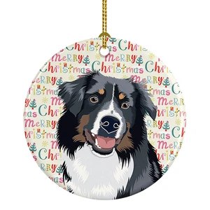 Australian Shepherd Black Tricolor #1 Christmas Ceramic Ornament Christmas Tree Hanging Decorations for Home Christmas Holiday, Party, Gift, 3 in, Multicolor Australian Shepherd Black Tricolor #1 Christmas Ceramic Ornament Christmas Tree Hanging Decorations for Home Christmas Holiday, Party, Gift, 3 in, Multicolor