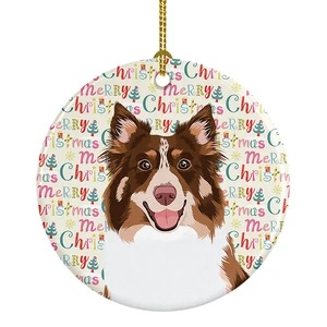 Australian Shepherd Red Tricolor #2 Christmas Ceramic Ornament Christmas Tree Hanging Decorations for Home Christmas Holiday, Party, Gift, 3 in, Multicolor Australian Shepherd Red Tricolor #2 Christmas Ceramic Ornament Christmas Tree Hanging Decorations for Home Christmas Holiday, Party, Gift, 3 in, Multicolor