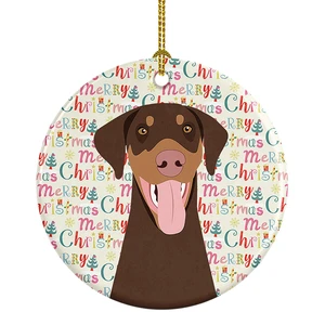 Doberman Pinscher Red and Rust Natural Ears #1 Christmas Ceramic Ornament Christmas Tree Hanging Decorations for Home Christmas Holiday, Party, Gift, 3 in, Multicolor Doberman Pinscher Red and Rust Natural Ears #1 Christmas Ceramic Ornament Christmas Tree Hanging Decorations for Home Christmas Holiday, Party, Gift, 3 in, Multicolor