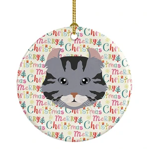 American Curl Cat Christmas Ceramic Ornament Christmas Tree Hanging Decorations for Home Christmas Holiday, Party, Gift, 3 in, Multicolor American Curl Cat Christmas Ceramic Ornament Christmas Tree Hanging Decorations for Home Christmas Holiday, Party, Gift, 3 in, Multicolor