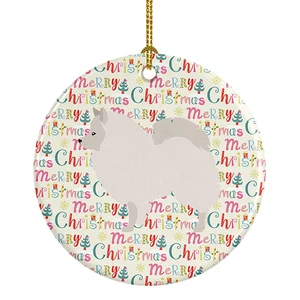 German Spitz Merry Christmas Ceramic Ornament Christmas Tree Hanging Decorations for Home Christmas Holiday, Party, Gift, 3 in, Multicolor German Spitz Merry Christmas Ceramic Ornament Christmas Tree Hanging Decorations for Home Christmas Holiday, Party, Gift, 3 in, Multicolor
