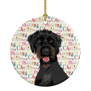 Doodle Black and Tan Christmas Ceramic Ornament Christmas Tree Hanging Decorations for Home Christmas Holiday, Party, Gift, 3 in, Multicolor Doodle Black and Tan Christmas Ceramic Ornament Christmas Tree Hanging Decorations for Home Christmas Holiday, Party, Gift, 3 in, Multicolor