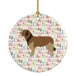 Catalan Sheepdog Merry Christmas Ceramic Ornament Christmas Tree Hanging Decorations for Home Christmas Holiday, Party, Gift, 3 in, Multicolor Catalan Sheepdog Merry Christmas Ceramic Ornament Christmas Tree Hanging Decorations for Home Christmas Holiday, Party, Gift, 3 in, Multicolor