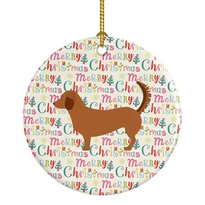 Alpine Dachsbrake Merry Christmas Ceramic Ornament Christmas Tree Hanging Decorations for Home Christmas Holiday, Party, Gift, 3 in, Multicolor Alpine Dachsbrake Merry Christmas Ceramic Ornament Christmas Tree Hanging Decorations for Home Christmas Holiday, Party, Gift, 3 in, Multicolor
